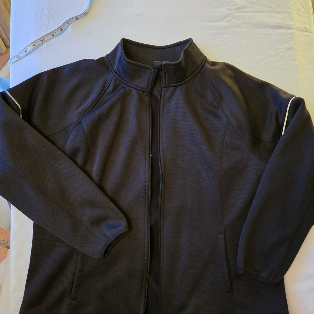 Danskin Now Black Full-Zip Lightweight Shirt Jacket